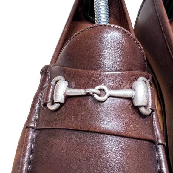 ALLEN EDMONDS Verona II Men's Sz 9.5 Brown Chili Leather Loafers Horse Bit - Picture 10 of 14